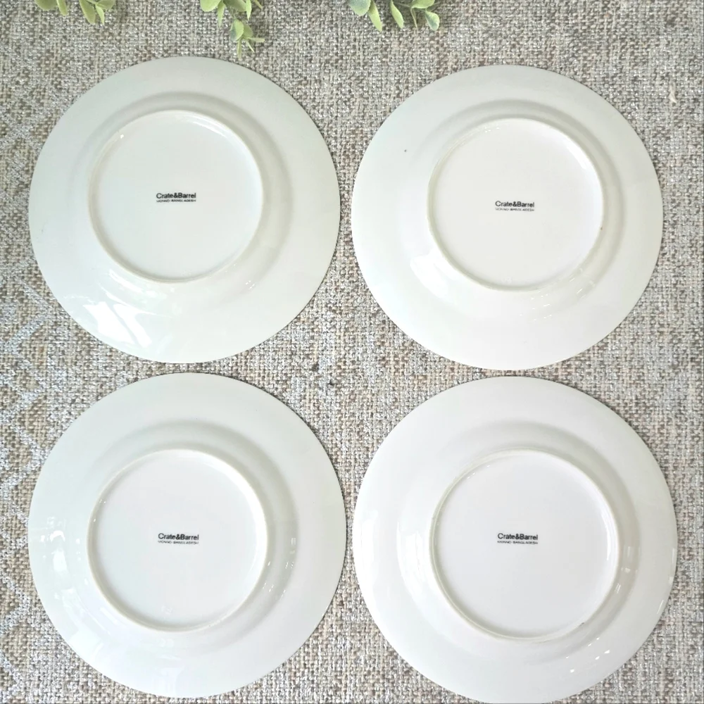 Vintage Crate &Barrel Appetizer Plates set of 4 | Floral Cocktail Theme